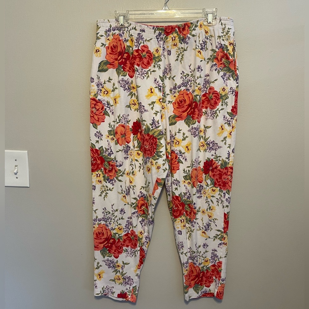 Vintage Bechamel Floral Cotton Pants